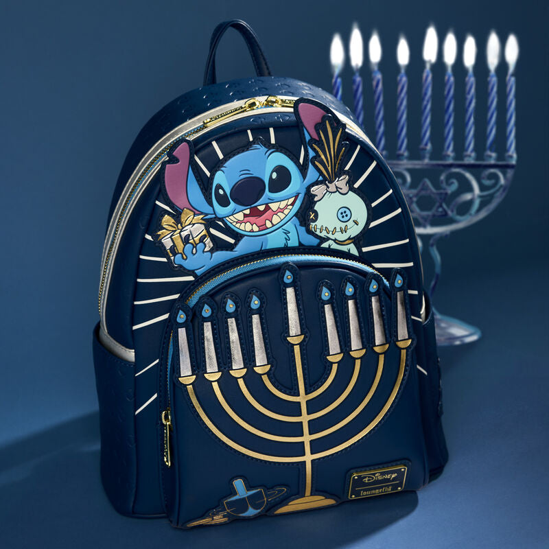 Loungefly Disney Lilo And Stitch Light Up Menorah Stitch Mini Backpack LF Lovers