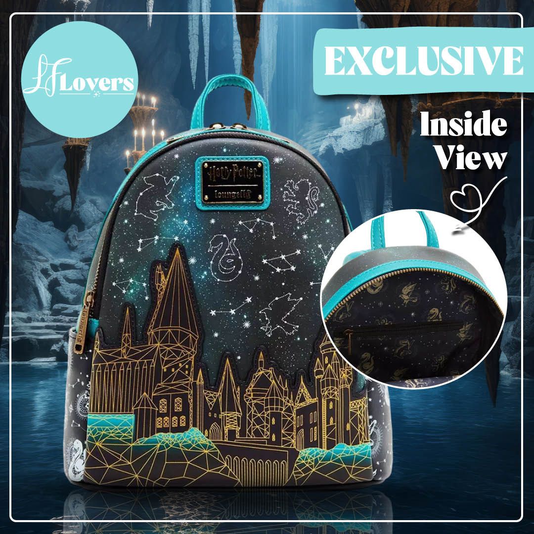 Loungefly Harry Potter Hogwarts Castle Constellations Glow in the Dark Mini Backpack LF Lovers