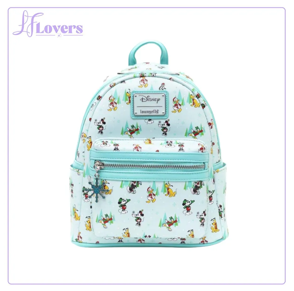 Loungefly Women's Disney Pink Tinkerbell Glow in The Dark Allover Print Backpack