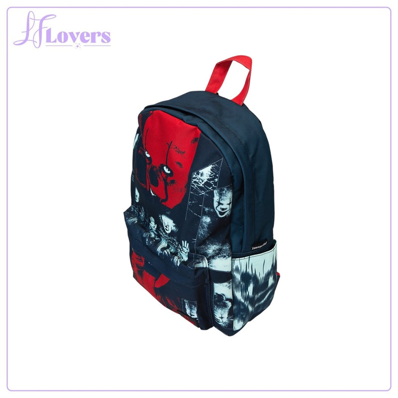 Load image into Gallery viewer, Loungefly Warner Brothers It Pennywise I Heart Horror Nylon Full Size Backpack - PRE ORDER
