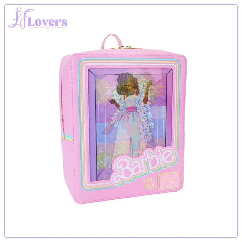 Load image into Gallery viewer, Loungefly Barbie Doll Box Triple Lenticular Mini Backpack
