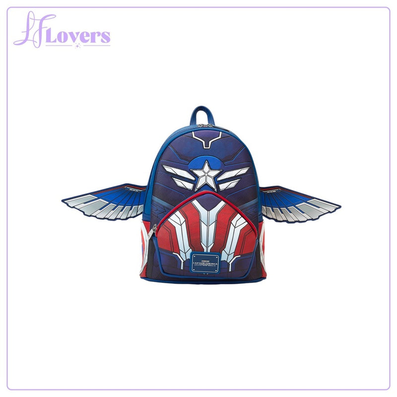 Load image into Gallery viewer, Loungefly Marvel Captain America Brave New World Cosplay Mini Backpack - PRE ORDER
