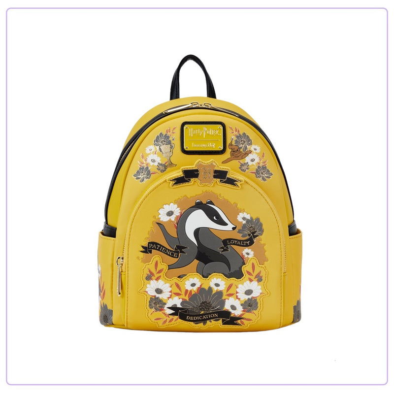 Load image into Gallery viewer, Loungefly Warner Brothers Harry Potter Hufflepuff House Tattoo Mini Backpack - PRE ORDER - LF Lovers
