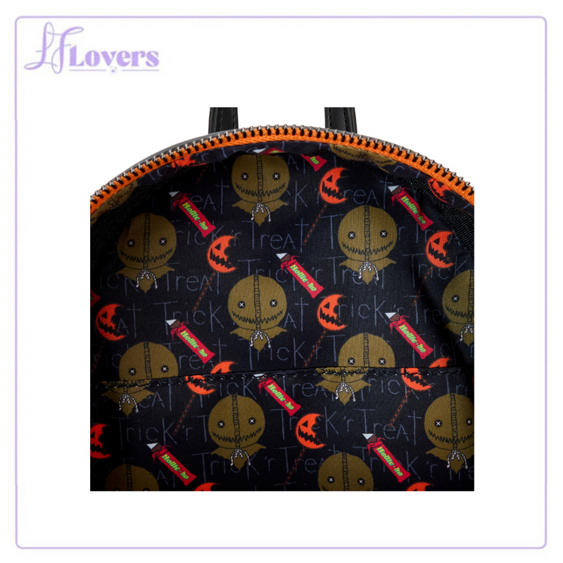 Load image into Gallery viewer, Loungefly Trick &#39;r Treat Flaming Head Sam Mini Backpack
