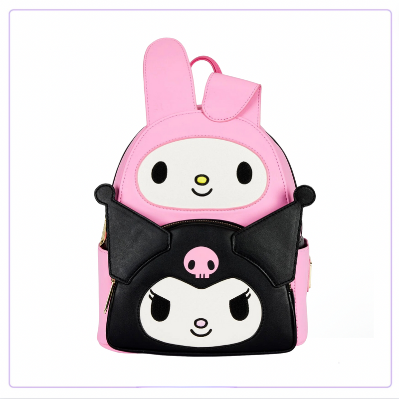 Load image into Gallery viewer, Loungefly Sanio My Melody and Kuromi Double Pocket Mini Backpack
