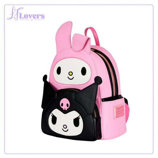 Loungefly Sanio My Melody and Kuromi Double Pocket Mini Backpack