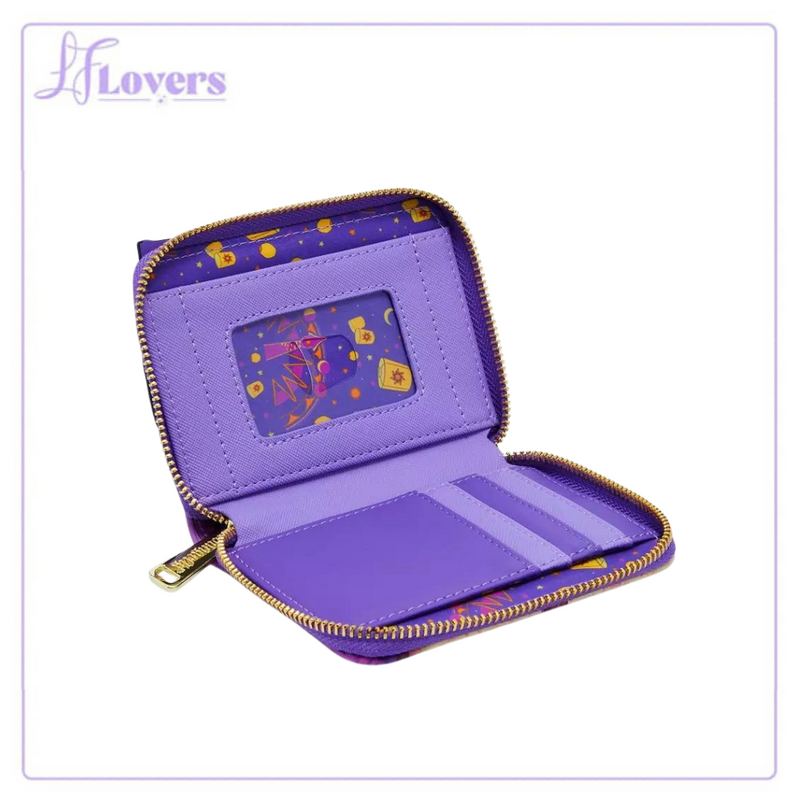 Load image into Gallery viewer, Loungefly Disney Tangled Rapunzel Lenticular Lantern Window Small Zip Wallet
