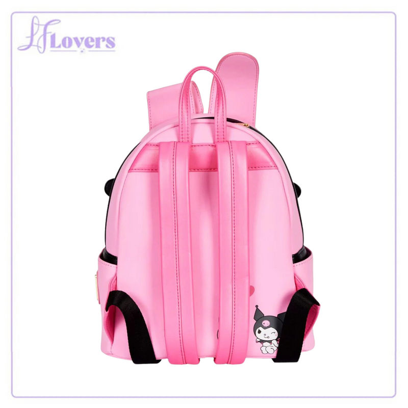 Load image into Gallery viewer, Loungefly Sanio My Melody and Kuromi Double Pocket Mini Backpack
