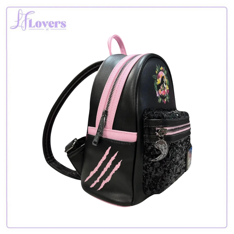 Load image into Gallery viewer, Loungefly Jurassic Park Sequin Pink Floral Mini Backpack
