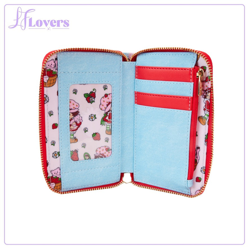 Load image into Gallery viewer, Loungefly Strawberry Shortcake Denim Plaid Wallet

