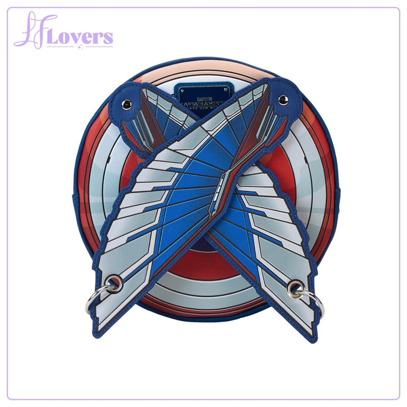 Load image into Gallery viewer, Loungefly Marvel Captain America Brave New World Wings Crossbody
