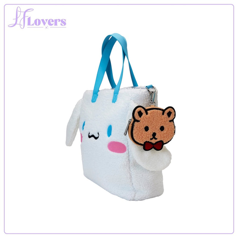 Load image into Gallery viewer, Loungefly Sanrio Cinnamoroll Sherpa Tote Bag With Coin Bag - PRE ORDER
