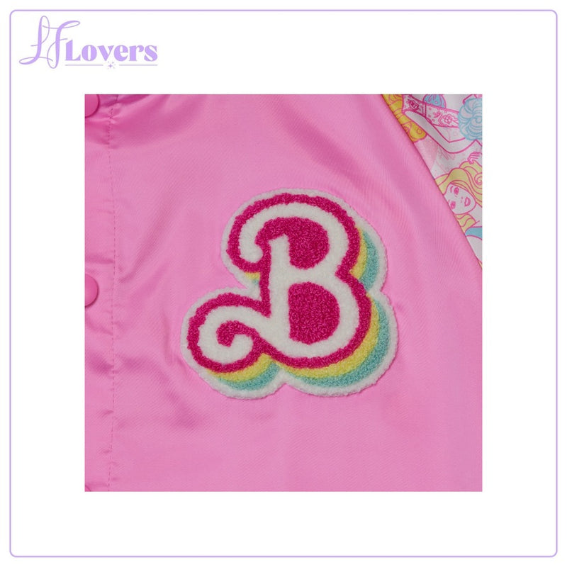 Load image into Gallery viewer, Loungefly Barbie 65th Anniversary Bomber Jacket - PRE ORDER
