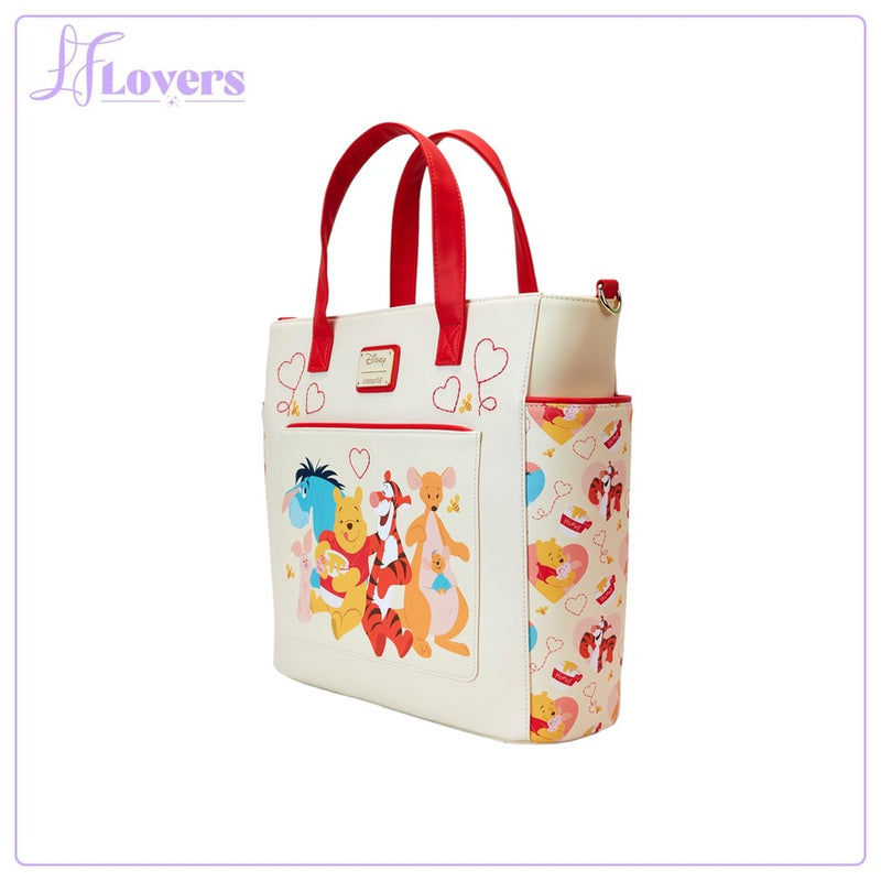 Load image into Gallery viewer, Loungefly Disney Winnie The Pooh Love Convertible Backpack And Tote Bag
