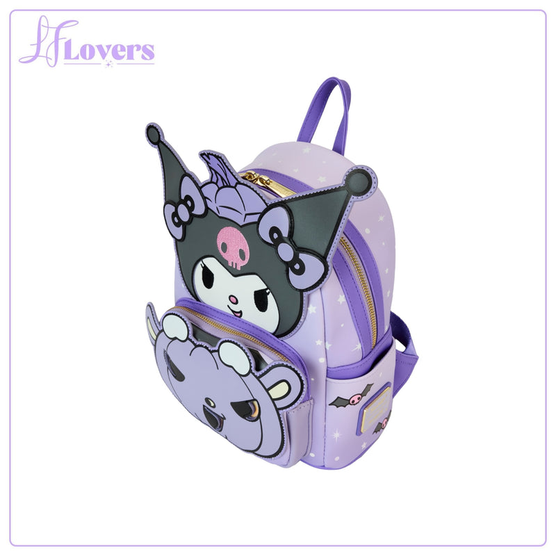 Load image into Gallery viewer, Loungefly Sanrio Kuromi Pumpkin Mini Backpack
