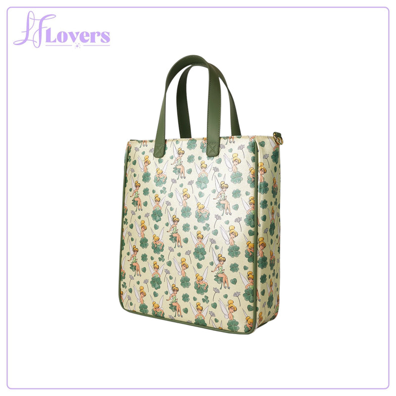 Load image into Gallery viewer, Loungefly Disney Tinker Bell 4-Leaf Clover Tote Bag With Coin Bag - PRE ORDER
