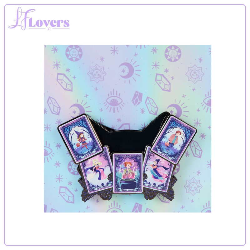 Load image into Gallery viewer, Loungefly Disney Hocus Pocus Tarot Binx Glow In The Dark Sliding Collector Box Pin
