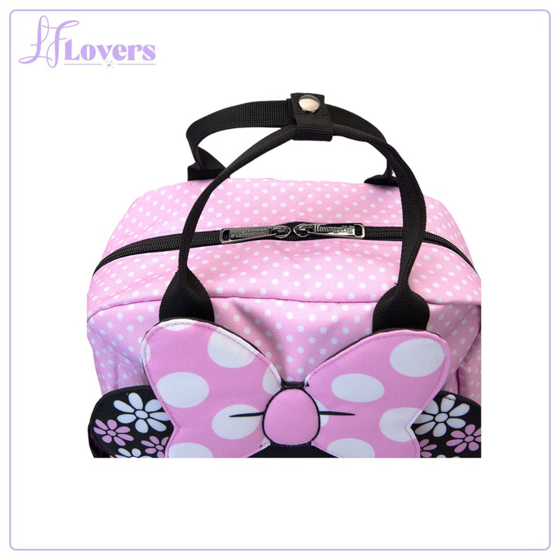 Load image into Gallery viewer, Loungefly Disney Minnie Floral Rock The Dots Full Size Nylon Backpack - PRE ORDER
