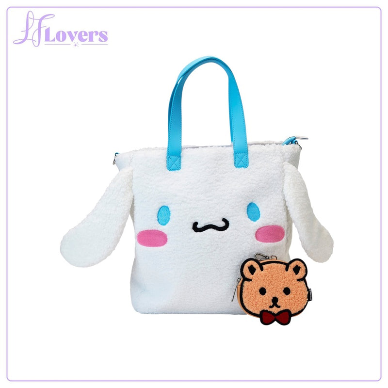 Load image into Gallery viewer, Loungefly Sanrio Cinnamoroll Sherpa Tote Bag With Coin Bag - PRE ORDER
