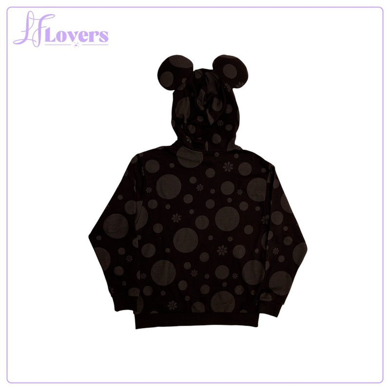 Load image into Gallery viewer, Loungefly Disney Minnie Rocks The Dots Floral Unisex Hoodie - PRE ORDER
