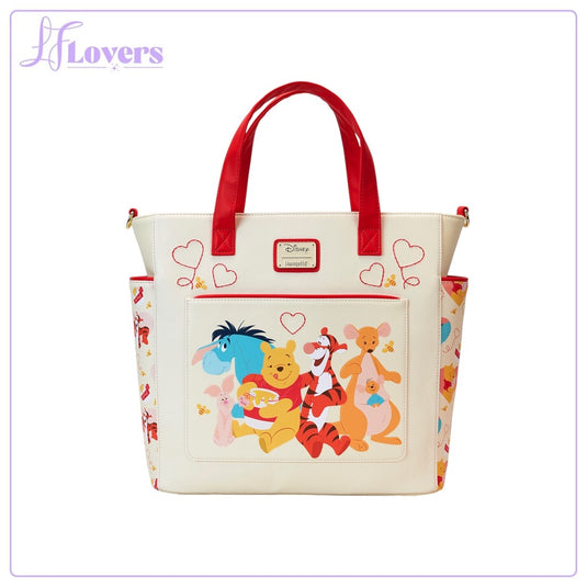 Loungefly Disney Winnie The Pooh Love Convertible Backpack And Tote Bag