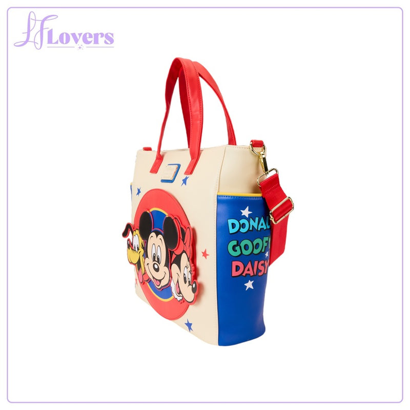 Load image into Gallery viewer, Loungefly Disney Mickey And Friends Convertible Backpack And Tote Bag
