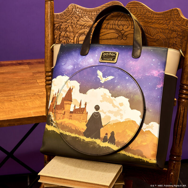 Load image into Gallery viewer, Loungefly Harry Potter Convertible Backpack &amp; Tote Bag
