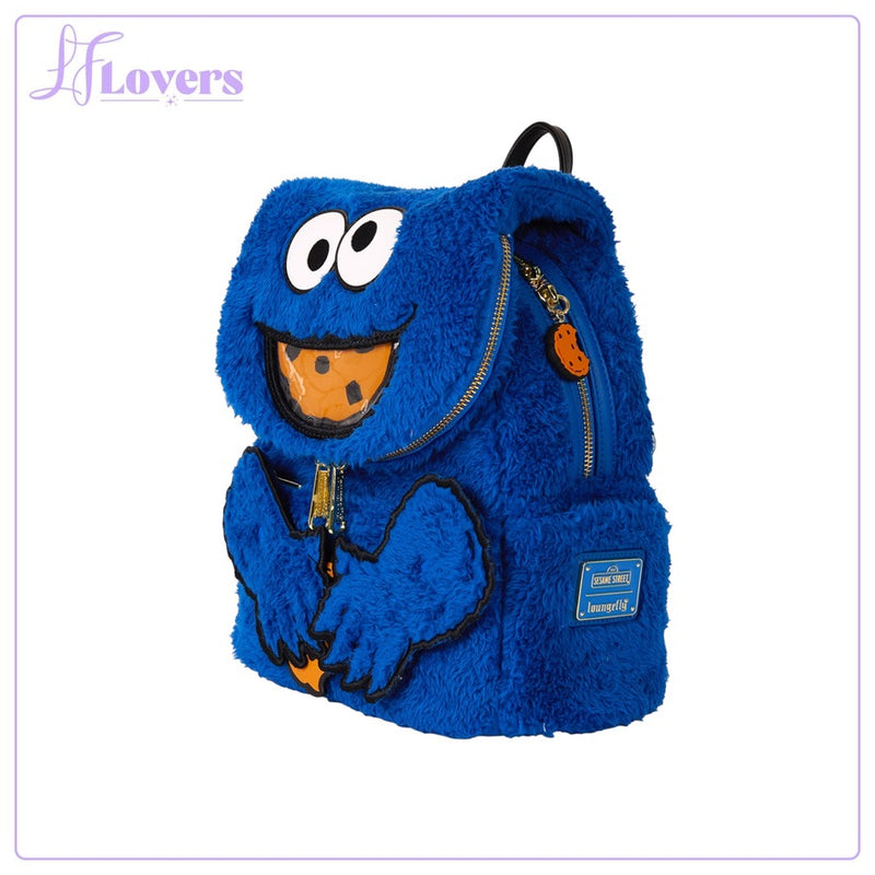 Load image into Gallery viewer, Loungefly Sesame Street Cookie Monster Plush Mini Backpack - PRE ORDER
