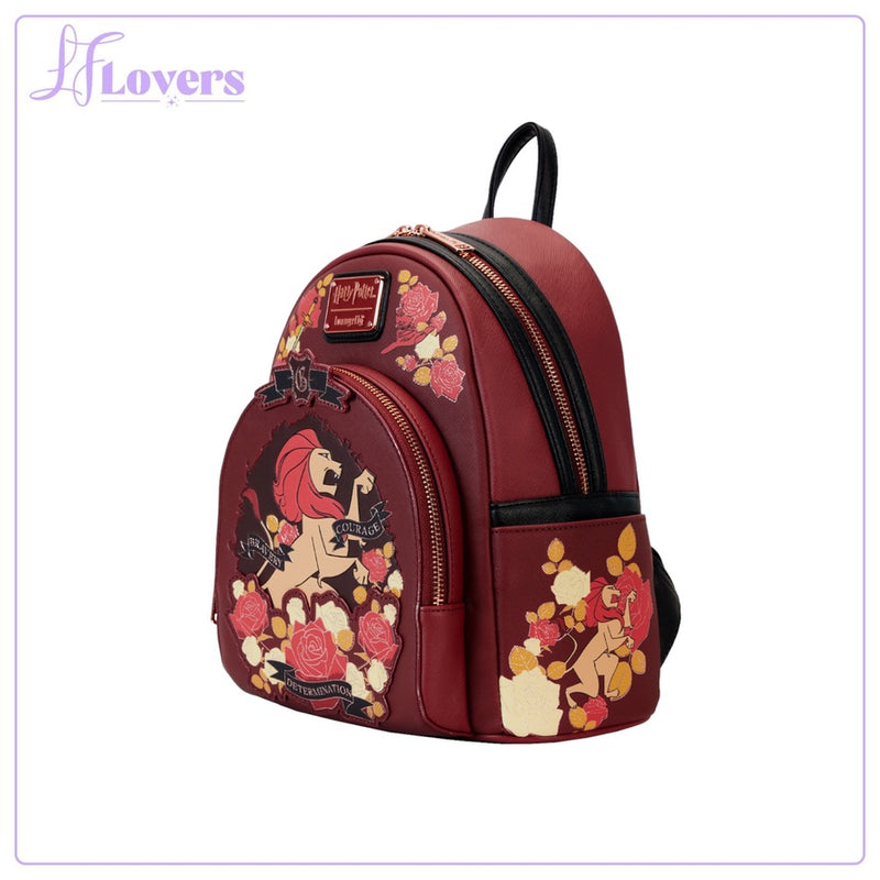Load image into Gallery viewer, Loungefly Warner Brothers Harry Potter Gryffindor House Tattoo Mini Backpack - PRE ORDER - LF Lovers
