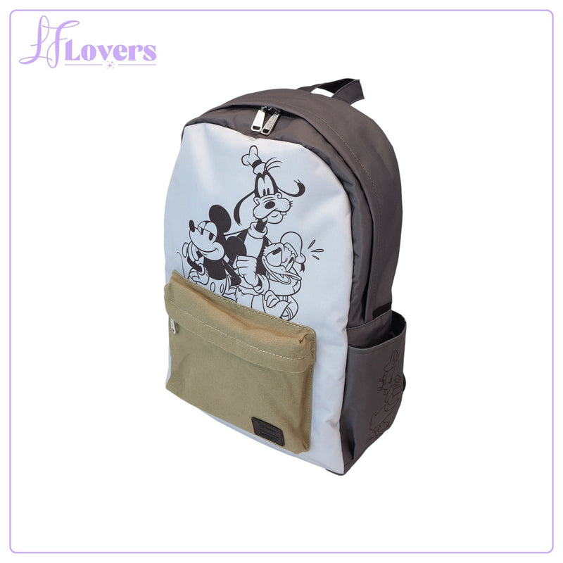 Load image into Gallery viewer, Loungefly Disney Mickey And Friends Canvas &amp; Nylon Full Size Backpack - PRE ORDER
