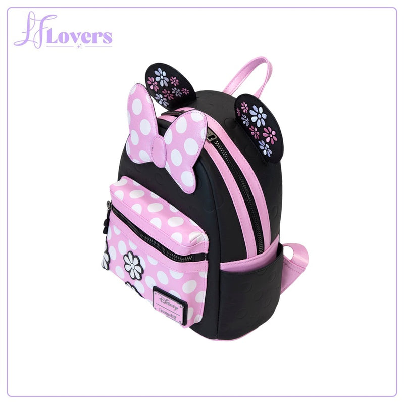 Load image into Gallery viewer, Loungefly Minnie Floral Rock The Dots Mini Backpack - PRE ORDER
