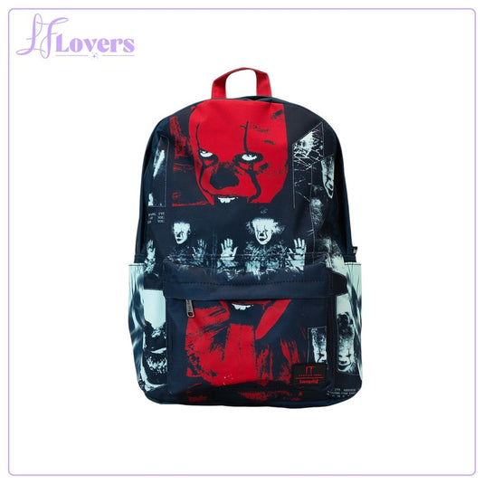 Loungefly Warner Brothers It Pennywise I Heart Horror Nylon Full Size Backpack - PRE ORDER