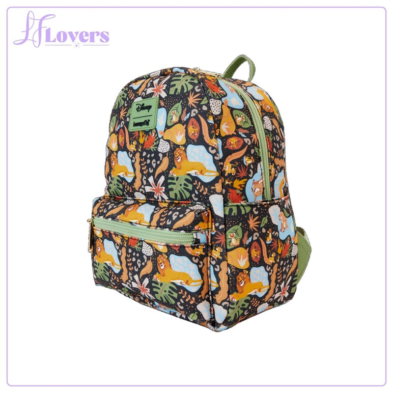 Load image into Gallery viewer, Loungefly Disney Lion King 30th Anniversary Silhouette AOP Nylon Mini Backpack - PRE ORDER - LF Lovers
