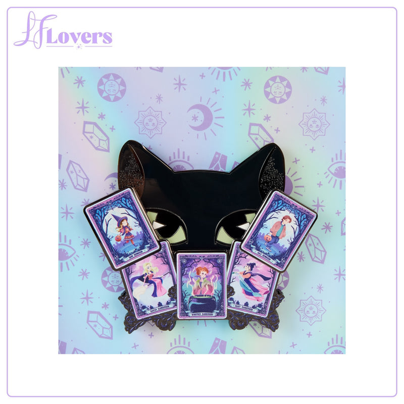 Load image into Gallery viewer, Loungefly Disney Hocus Pocus Tarot Binx Glow In The Dark Sliding Collector Box Pin
