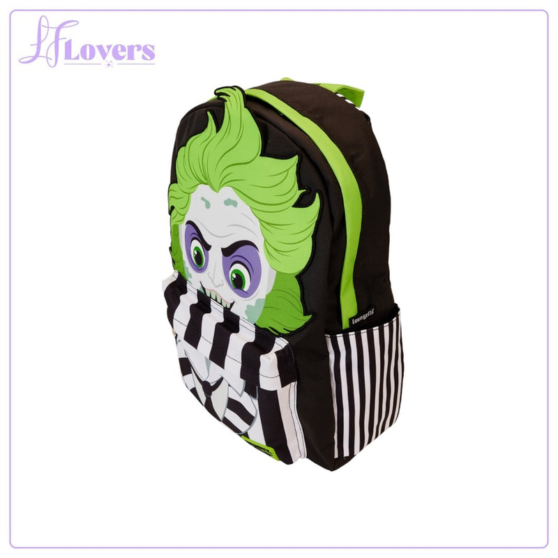 Load image into Gallery viewer, Loungefly Beetlejuice Cosplay Full Size Nylon Backpack - PRE ORDER
