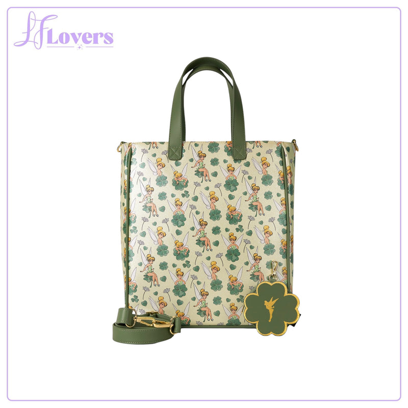 Load image into Gallery viewer, Loungefly Disney Tinker Bell 4-Leaf Clover Tote Bag With Coin Bag - PRE ORDER
