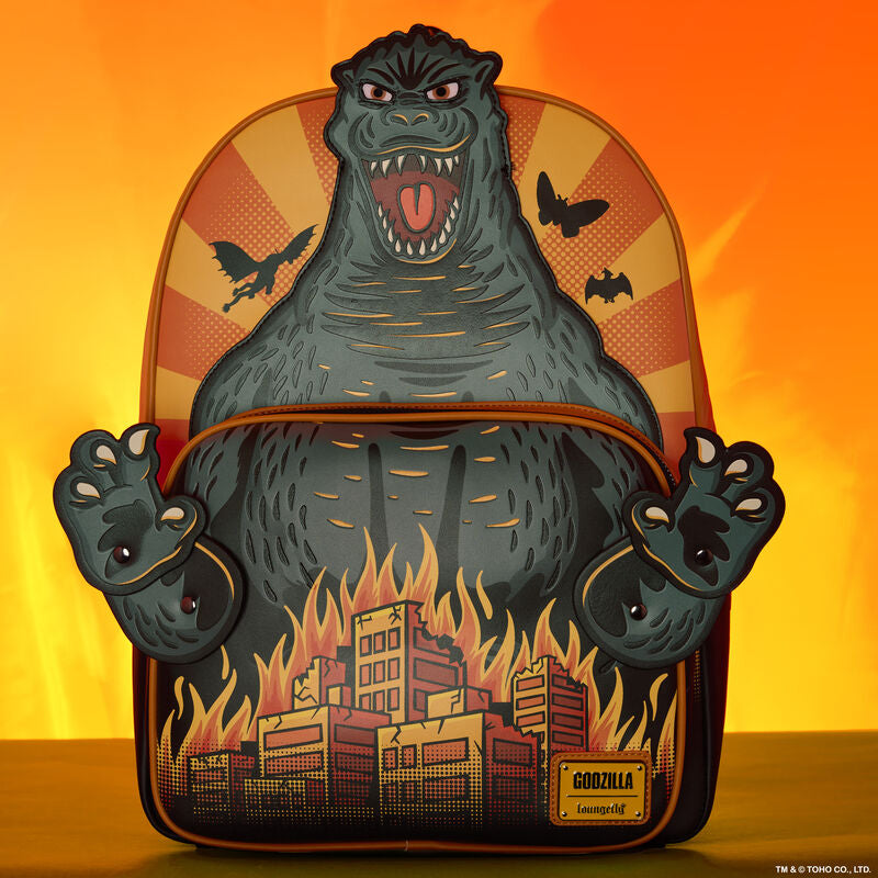 Load image into Gallery viewer, Loungefly Toho Godzilla Full Size Cosplay Backpack
