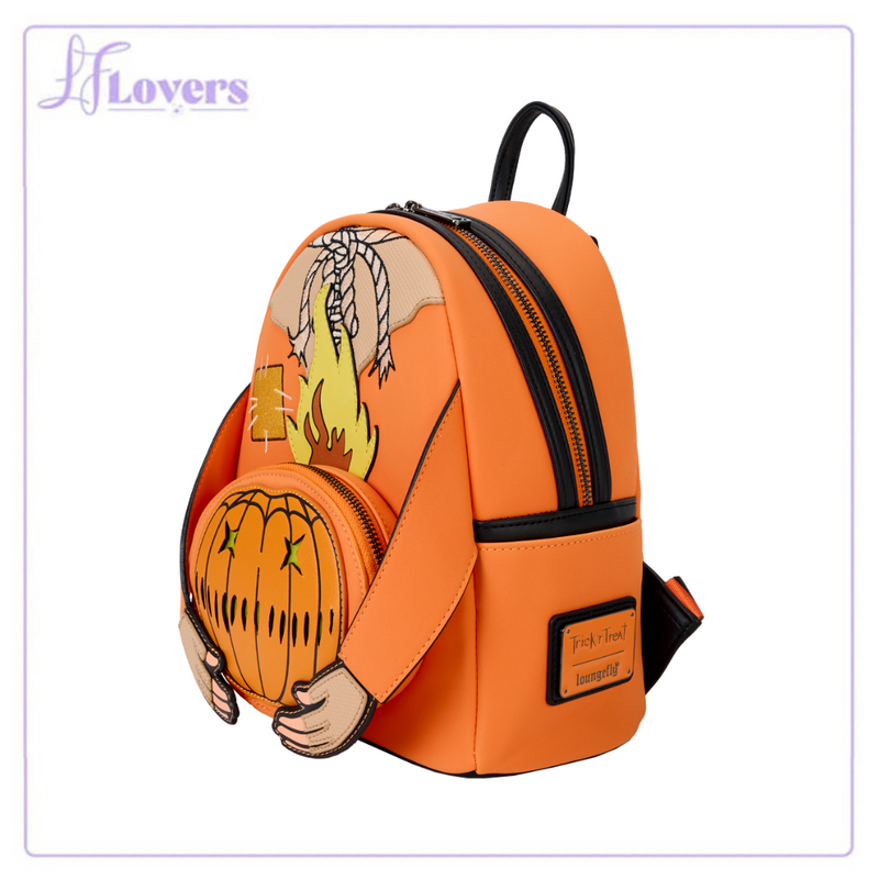 Load image into Gallery viewer, Loungefly Trick &#39;r Treat Flaming Head Sam Mini Backpack - PRE ORDER
