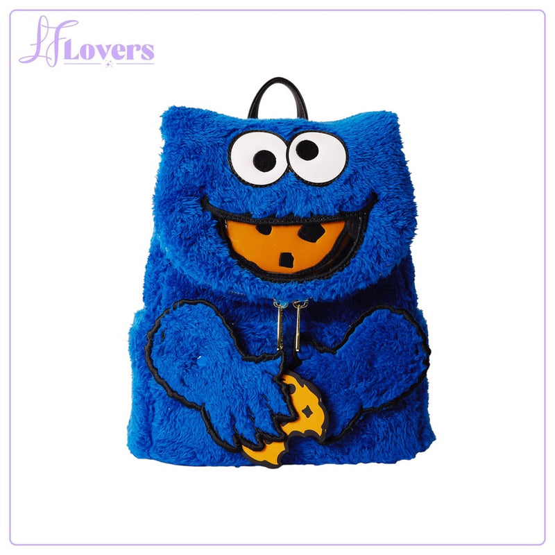 Load image into Gallery viewer, Loungefly Sesame Street Cookie Monster Plush Mini Backpack - PRE ORDER
