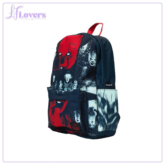 Loungefly Warner Brothers It Pennywise I Heart Horror Nylon Full Size Backpack - PRE ORDER