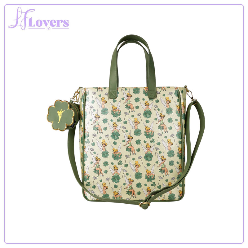 Load image into Gallery viewer, Loungefly Disney Tinker Bell 4-Leaf Clover Tote Bag With Coin Bag - PRE ORDER
