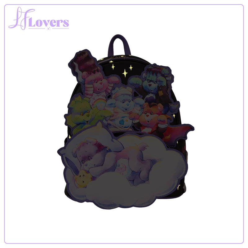 Load image into Gallery viewer, Loungefly Carebears X Universal Monsters Scary Dreams Mini Backpack
