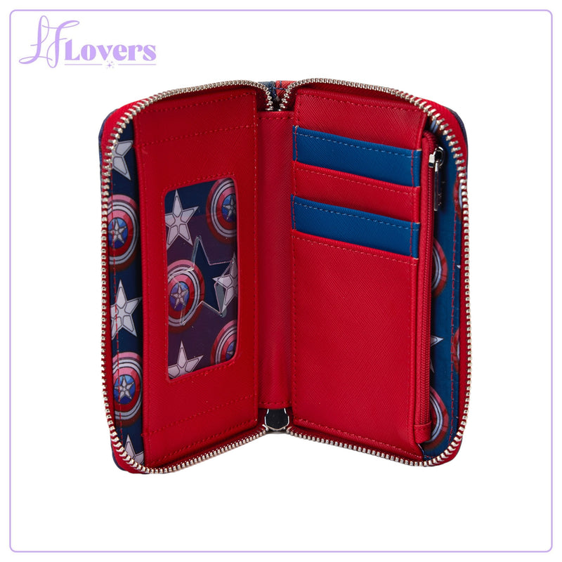 Load image into Gallery viewer, Loungefly Marvel Captain America Brave New World Zip Around Wallet
