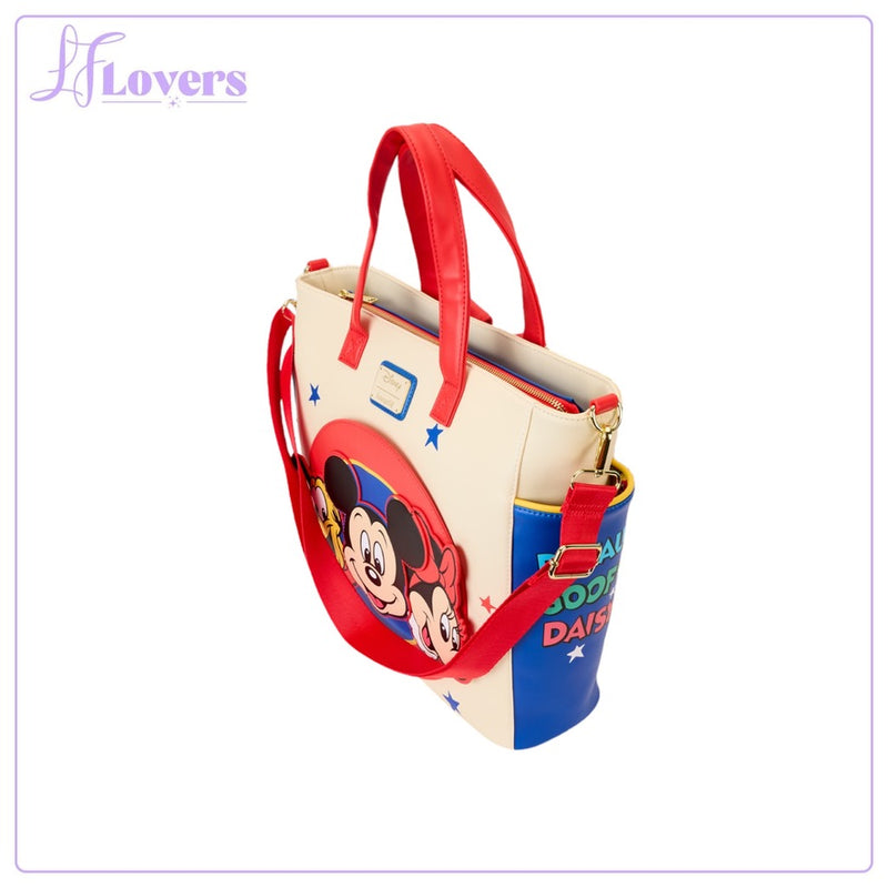 Load image into Gallery viewer, Loungefly Disney Mickey And Friends Convertible Backpack And Tote Bag
