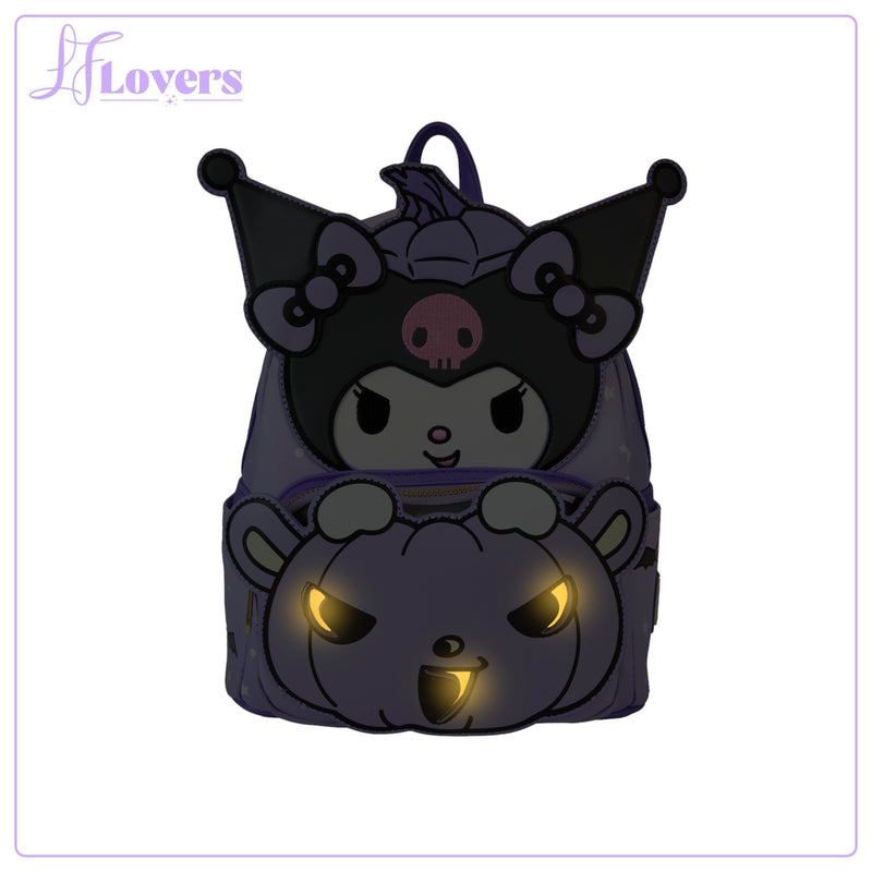 Load image into Gallery viewer, Loungefly Sanrio Kuromi Pumpkin Mini Backpack
