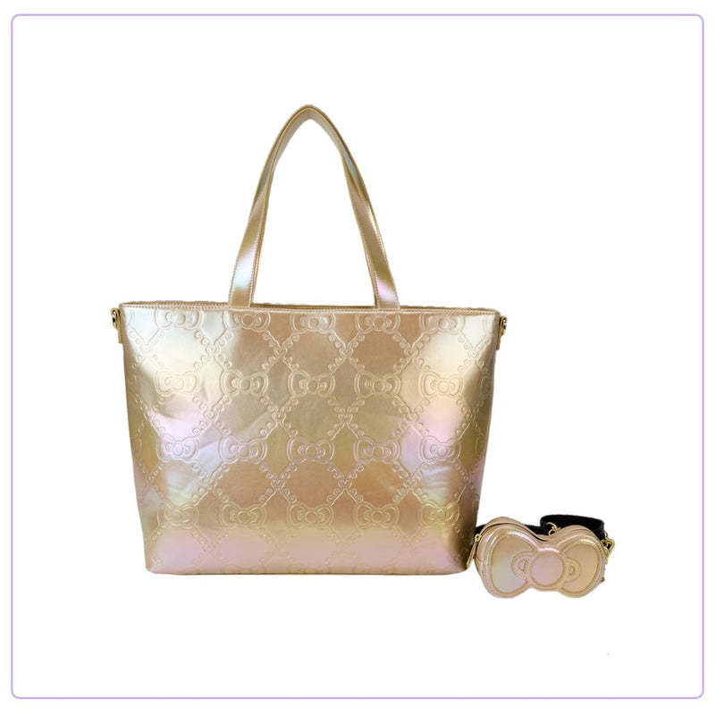 Load image into Gallery viewer, Loungefly Sanrio 50th Anniversary Gold Tote Bag
