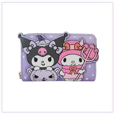 Loungefly Sanrio Kuromi Pumpkin Zip Around Wallet