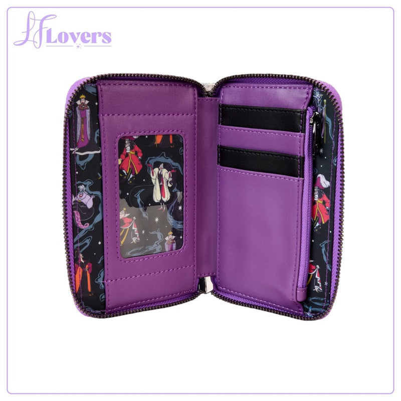 Load image into Gallery viewer, Loungefly Disney Villains Iridescent Zip around Wallet
