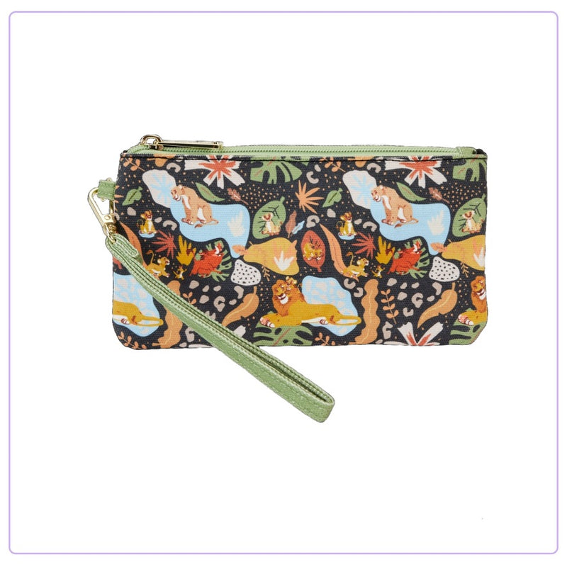 Load image into Gallery viewer, Loungefly Disney Lion King 30th Anniversary AOP Nylon Wristlet
