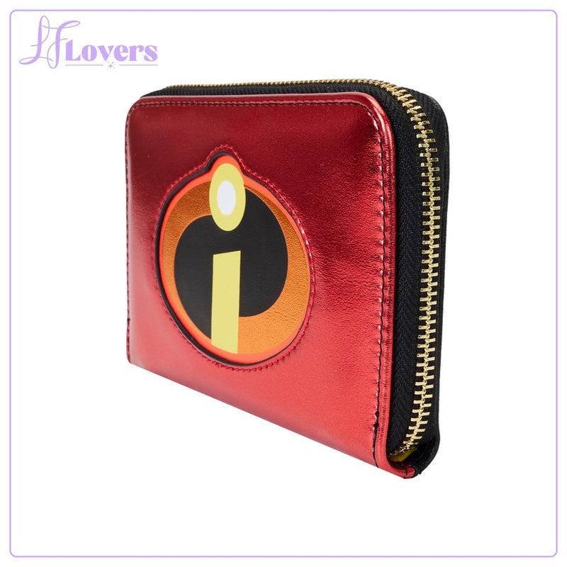 Load image into Gallery viewer, Loungefly Pixar The Incredibles 20th Anniversary Metallic Cosplay Zip Around Wallet
